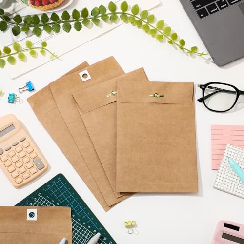 Teling 50 Pcs Manilla Clasp Envelopes Kraft Closure - color: Brown, size: 5*7.5