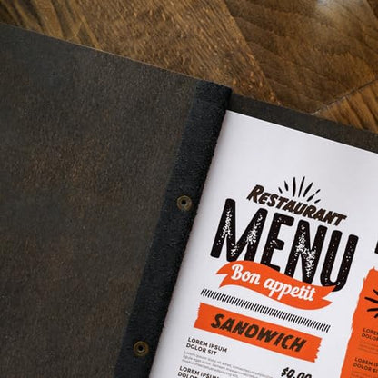 Inko Horeca - Wooden Menu Holder 11.8 х 9 inch - Menu Book for Restaurant - Hard Folding Menu Covers - Wooden Cafe Menu Folder Book for Bar - Bar Menu Sign (Wenge) - color: Wenge