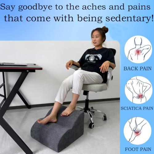 Foot Rest for Under Desk at Work.Multifunctional 3-Tier Foot Stool - color: Extra Large-dark Grey