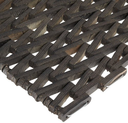 Durable Durite Recycled Tire-Link Outdoor Entrance Mat, Herringbone Weave, 14" x 22", Black