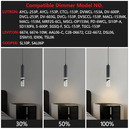 Modern Dimmable Led Pendant Lights Kitchen Island, Ideal for Living Room, Bedroom,Sink 6w LED Crystal Energy-Saving Hanging Lamp for Cozy Lighting (Black 2-Pack) - size: 2-Pack