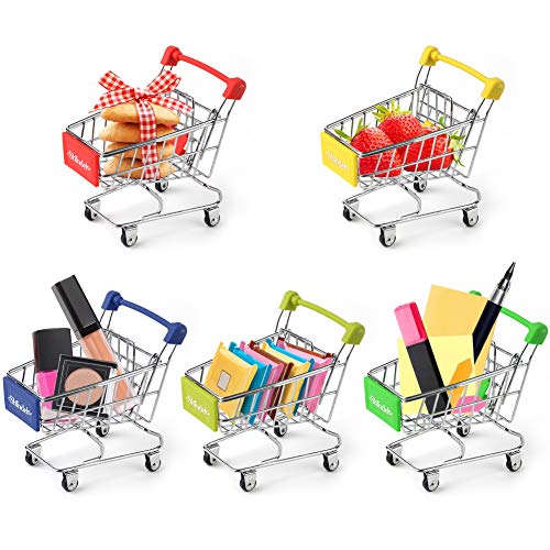 Shindel Mini Shopping Cart, Red Handle & Sign