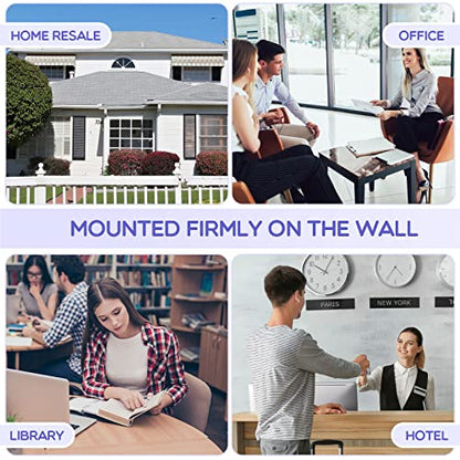 Thyle 1 Pcs 6 x 9 Inch Outdoor Brochure Holder with Lid Acrylic Wall Mount Literature Box with Self Closing Lid Waterproof Clear Heavy Duty with Screws for Flyer Document Pamphlet Display (White) - color: clear and white