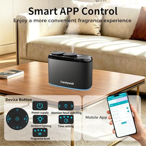 Smart Essential Oil Diffuser, Dual Scent Diffuser for Large Room