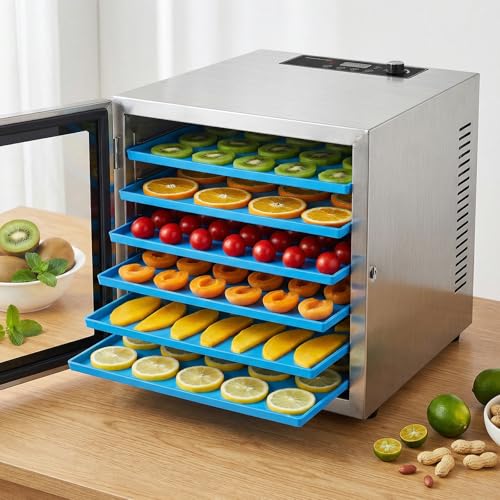 8PCS Silicone Dehydrator Sheets with Edge 12x10in for Fruit Vegetables Meat