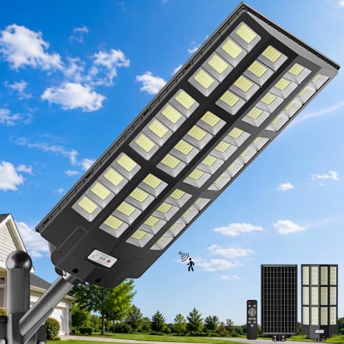 OKPRO Solar Street Light Outdoor, IP66 Waterproof Solar Lights Outdoor - size: 15000-1P