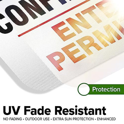 Danger Confined Space Enter By Permit Only Sign, 12x18 Inches, 3M EGP - size: 12x18 - Aluminum Reflective