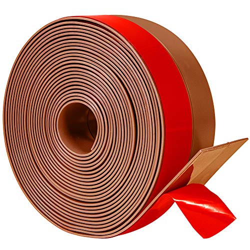 TORRAMI Silicone Weather Stripping, 2 in x 20 ft, Brown Door Seal - color: Brown, size: 2inch