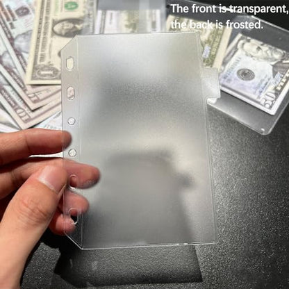 UMSICHT 12PCS A7 Binder Pockets with No Zippers, Zipless Budget Envelopes with Index Bits Design, A7 Binder Pouch for 6 Ring Binder, Money Folder Organizer,Clear PVC Savings Challenges Envelopes,12PCS - size: 12PCS A7 Pockets