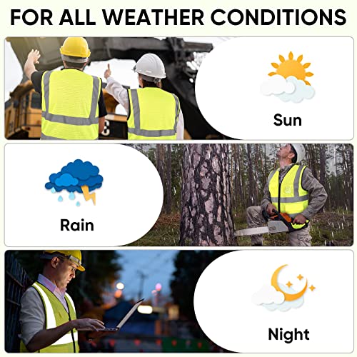 TICONN High Visibility Reflective Safety Vest for Men & Women, ANSI Class 2 - color: Yellow, size: XX-Large