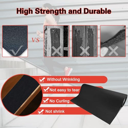 S&X Anti Slip Tape 24in x 40ft Grip Tape for Stairs & Floors, Black - size: 24 inches x 40 feet