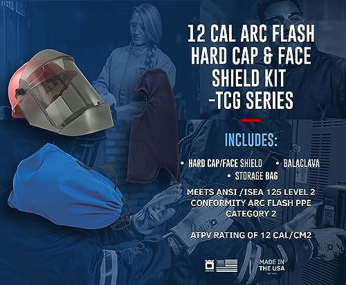 Oberon Arc Flash Face Shield Kit - Hard Cap, Face Shield, Balaclava
