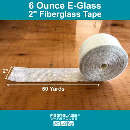 Fiberglass Cloth Tape, 6 oz, 2" Wide by 50 Yards (150 feet)