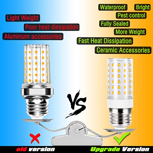 ALIDE E26 100 Watt Equivalent LED Candelabra Corn Bulbs,2700K Warm