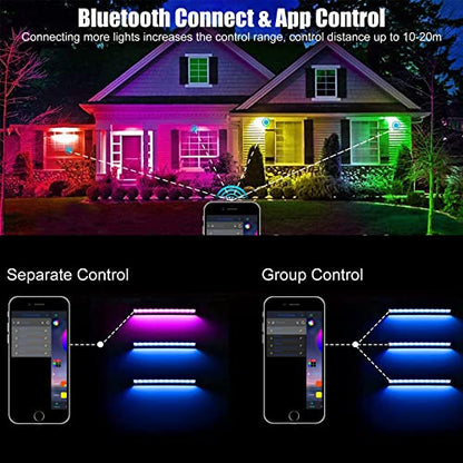 50W RGB Wall Washer Light, RGB Light bar, Warm 3000K & 16 Million Colors&Timing& Music Sync, with Remote & APP Control, for Commercial Lighting, Birthday Party, Garden Lighting, Wall Display - size: 50W RGB+Warm*1