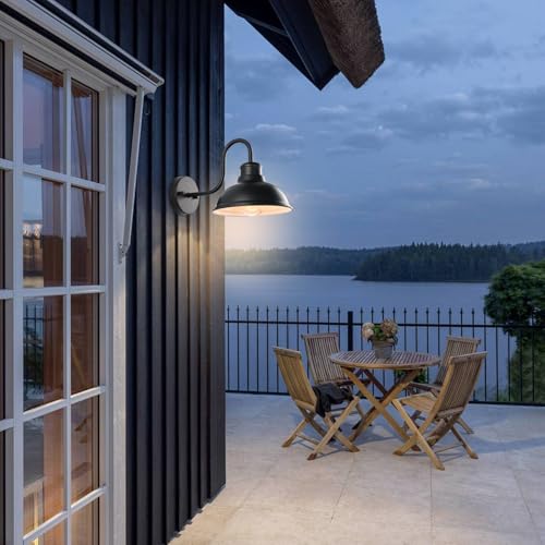 12" Barn Lights Outdoor Gooseneck Large Exterior Lighting Fixtures - size: 11.75*9.5*16 inches