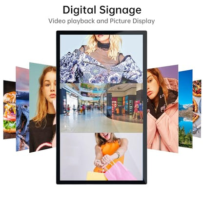 32 inch Capacitive Multi-Touch Screen Industrial Monitor, 16:9 Display 1920 x 1080P, Built-in Speakers, USB, VGA, DP & HD-MI Ports, Digital Signage Displays and Player for Advertising - size: 32-inch