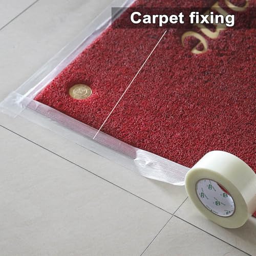 BOMEI PACK Strapping Tape 6 Inch,Mono Filament Tape, 5.5milx45yards Transparent Reinforced Fiberglass Tape,Heavy Duty Moving Boxes Packing Tape Stright Line Sticky Strong Tape - size: 6 inches