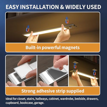 Soul Link 4-Pack 12" 88-LED Motion Sensor Under Cabinet Lights, Wireless - size: 12inch - 4pack