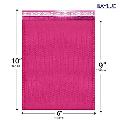 Hot Pink Bubble Mailers 6x10, Self Seal Poly Padded Envelopes #0, 250 Pack - color: Hot Pink, size: 6"x10" / 250 Pack