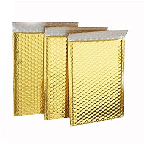 ProLine Matte Metallic Gold Bubble Padded Mailers 8.5x12 Inch Self Seal Padded Envelopes (10)