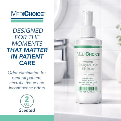MediChoice Biological Odor Eliminator, Unscented, Pump Spray, 2 Ounce, 1314OE2241 (Each of 1)