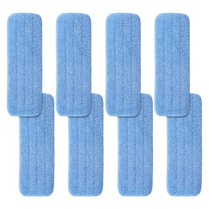 12" Microfiber Pad for Rubbermaid Commercial 12 Inch Mop Head - 8 Pack Replacement Wet & Dry Commercial Reusable Cleaning Mop Refills Fit for Any Microfiber Flat Mop System 12" - color: Blue-12inch-8pack