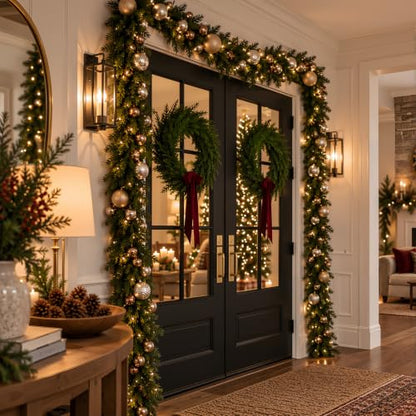 Flutesan 6Pcs Metal Wire Frame Decorative Panels Grid Christmas Front Door