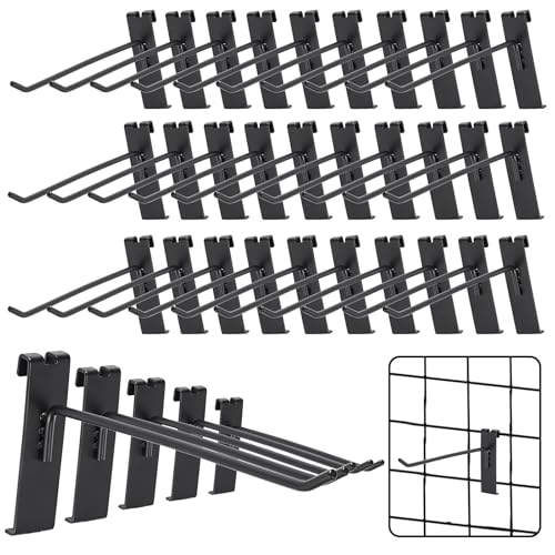 Gridwall Hooks, 35 Pack Metal Grid Hangers for Retail Workspace, 8 Inch