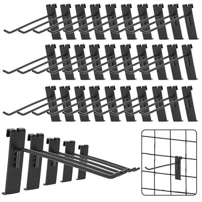 Gridwall Hooks, 35 Pack Metal Grid Hangers for Retail Workspace, 8 Inch