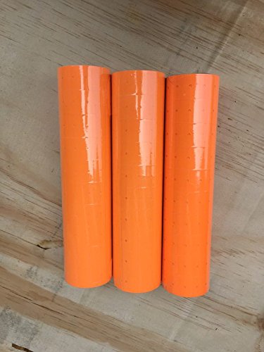 10 Rolls 5000 Price Gun Labels for Mx-5500 White Price Marker Stickers (Orange) - color: Orange