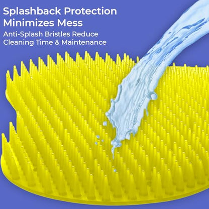 Urinal Screen Deodorizer for Men's Bathroom (12 Pack), Lemon Scented Splash Guard with Long Bristles, Anti Splash Urinal Screens with Lasting Scent to Keep Your Restroom Smelling Fresh and Clean