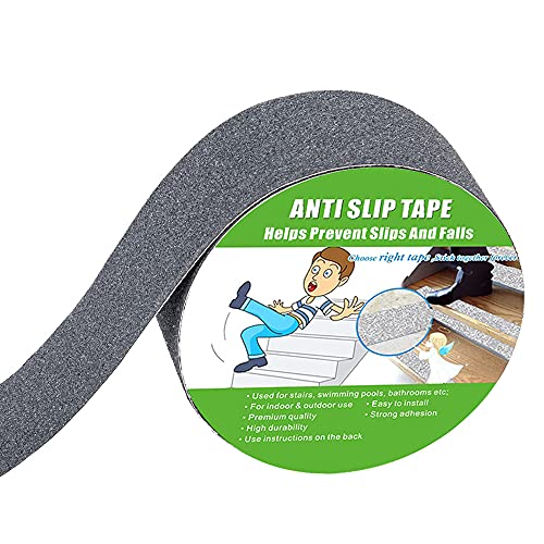 Yorwe Anti Slip Tape for Stairs & Ramps, Traction Grip (2" x 190", Gray) - color: Gray, size: 2" Width x 190" Long