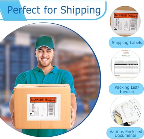 1000pcs 4.5”x5.5” Packing List Envelopes Self-seal Packing Slip Envelope Pouches Shipping Label Sleeves Top Loading Packing List Enclosed Bags. - size: 4.5"x5.5"