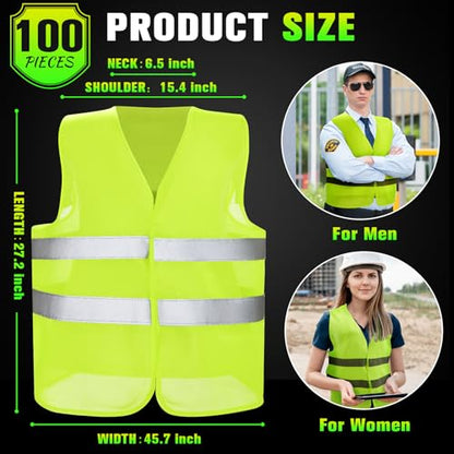 JaGely High Visibility Safety Vest Bulk 360° Reflective
