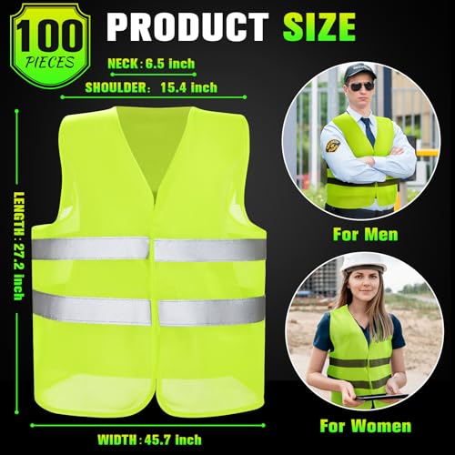 JaGely High Visibility Safety Vest Bulk 360° Reflective