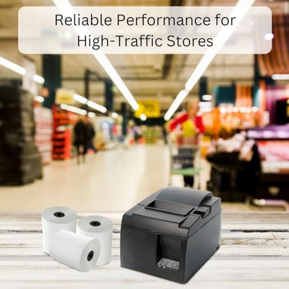 BAM POS 3 1/8” x 230’ Thermal Receipt Paper Rolls - BPA Free - Credit Card Paper - Point of Sale Cash Registers - 30 Rolls Per Case - size: 30 rolls