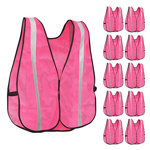 KAYGO Reflective High Vis Safety Vest Mesh for Men and Women KG0008 - color: Pink