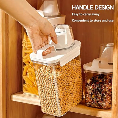 Cereal Storage Containers Set(M*1&L*1) Airtight Food Storage Dispenser - size: 1 Large, 1 Medium-2 pcs