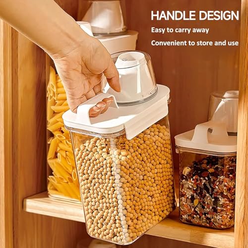 Cereal Storage Containers Set(S*1&L*1) Airtight Food Storage Dispenser - size: 1 Large, 1 Small-2 pcs