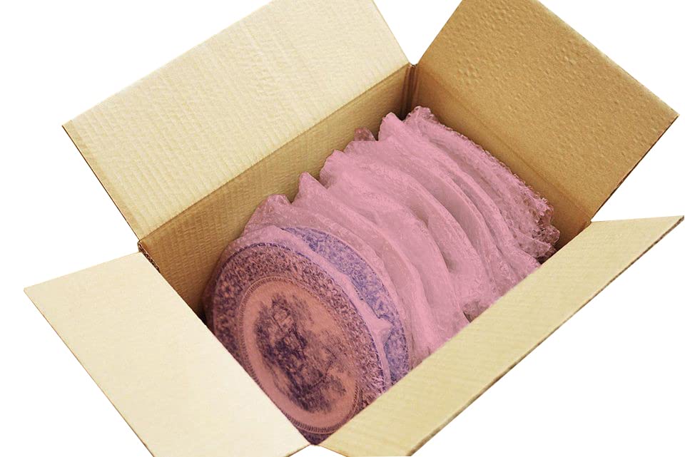 Antistatic Small Bubble Cushioning Wrap for Moving & Shipping - 72 FT Bubble Packing Wrap for Extra Protection Packaging Boxes & Mailers - Pink Bubble Roll Moving Supplies, Perforated Every 12 IN