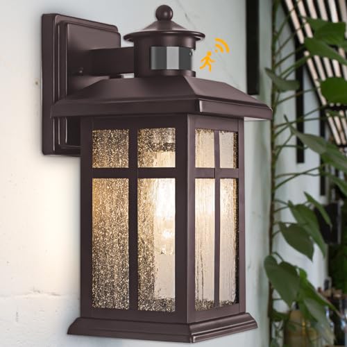 Exterior Light Fixtures Motion Sensor Wall Mount Oil Rubbed Bronze - color: Bronze, size: 12 inches