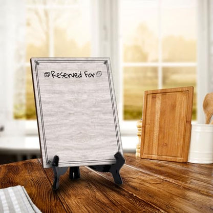 Reserved For 6x8 Dry Wipe Liquid Chalk Table Sign 6x8 Easy Installation | Restaurant & Bar | Perfect To Clearly Direct Customers & Advertise Specials | No Pen Included - style: Reserved For