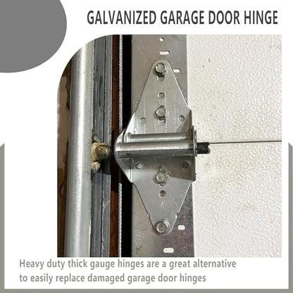 2 Packs Garage Door Hinges #2, 14 Gauge Steel Heavy Duty Hinge - size: 2
