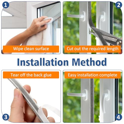 33FT Self Adhesive Brush Door Weather Stripping & Soundproofing Seal – High-Density Gap Blocker for Noise, Drafts & Dust – Easy Install, Durable Door Bottom & Window Insulation Strip（0.35"x 0.35"） - size: 0.35" Wide x 0.35" Thick