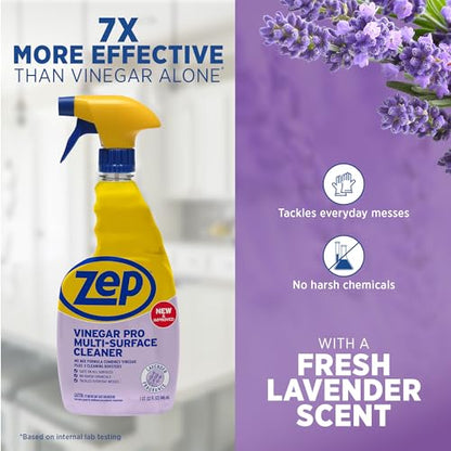 Zep All-Purpose Cleaner with Vinegar Added - 32 Ounces (Case of 4) R48432 - Industrial Grade Cleaner… - size: 32 Fl Oz (Pack of 4)