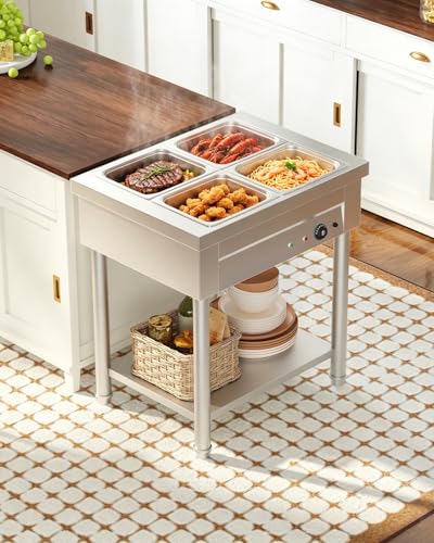 Commercial Food Warmer, 1500W Electric Steam Table