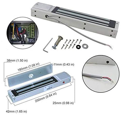600LBS Holding Force Single Door Electric Magnetic Lock Electromagnetic Lock for Door Access Control System with Built in Door Sensor - style: Magnetic Lock