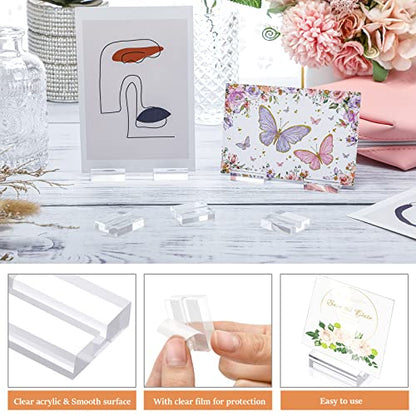 Roowest 150 Pieces Clear Acrylic Place Card Holder Stands 1.2 Inch