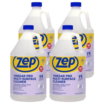 Zep All-Purpose Cleaner With Vinegar - 1 Gallon (Case of 4) R48410 - Gentle for Everyday Use - size: 128 Fl Oz (Pack of 4)